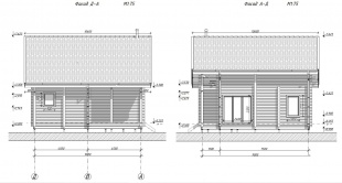Дом из бруса (200х150) - проект №1155